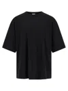 Dries Van Noten Oversized Black Cotton T-shirt In Black
