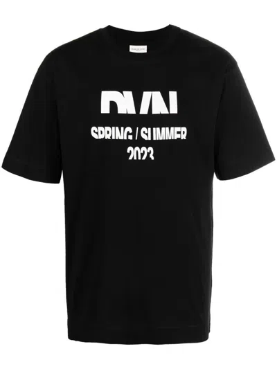 Dries Van Noten Heli Pr Sh 6603 M.k.t-shirt In 900 Black