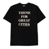 Dries Van Noten Ribbed Black Cotton Jersey T-shirt With Slogan Print In Nero