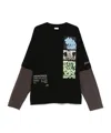 Dries Van Noten Mens Black Hemmings Crewneck Cotton-jersey T-shirt