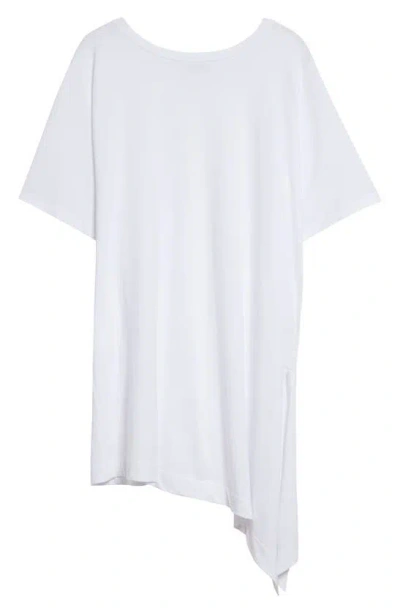 Dries Van Noten Henchy Knotted Hem Cotton T-shirt In White 1