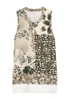 Dries Van Noten Henetta Mixed Print Cotton Tank In Multi