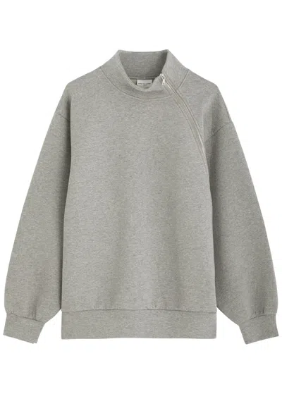 Dries Van Noten Henies Jersey Sweatshirt In Grey