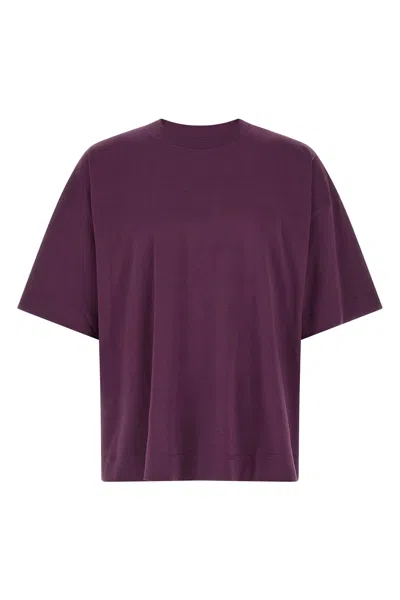 Dries Van Noten Heno Logo Short Sleeve Crew Neck T-shirt In Purple