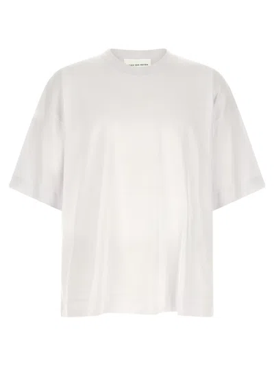 Dries Van Noten Oversized Heavyweight Cotton Crew Neck T-shirt In White
