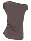 Dries Van Noten Grey Henray Top In Brown