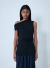 Dries Van Noten Asymmetrical Vest In Black