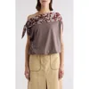 Dries Van Noten Her Mixed Media Sleeveless Top In Smoke