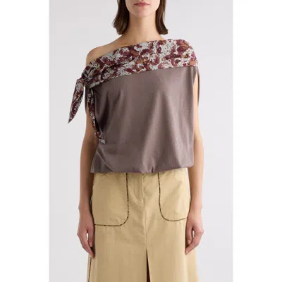 Dries Van Noten Her Mixed Media Sleeveless Top In Smoke