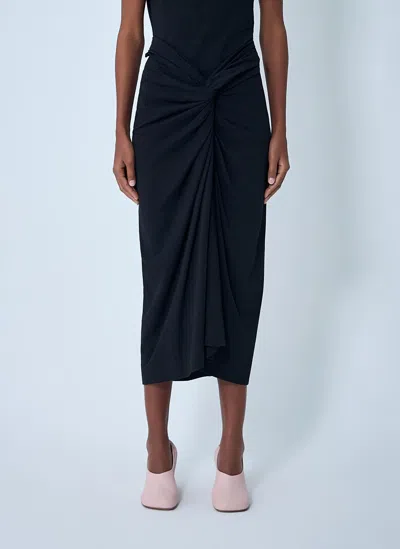 Dries Van Noten Herchive Midi Skirt In Blue