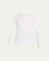 Dries Van Noten Herst Long-sleeve Polo Shirt In White