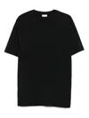 Dries Van Noten Black Short-sleeve T-shirt With Tonal Swirl Embroidery In Black