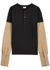 Dries Van Noten Hesma Layered Cotton-blend Top In Black