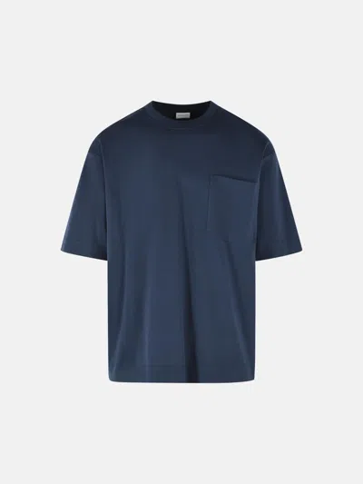Dries Van Noten 'heso' Navy Cotton T-shirt In Blue