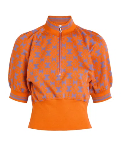 Dries Van Noten Hessium Patterned Knit Top In Multi