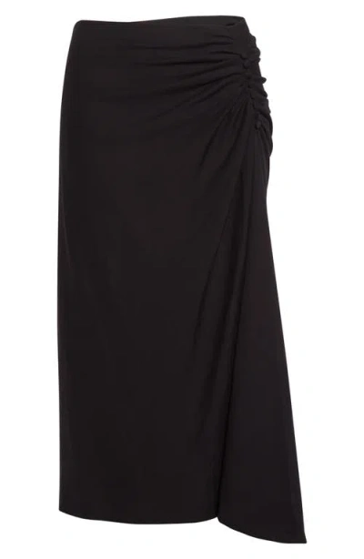 Dries Van Noten Hevira Draped Knit Skirt In Black