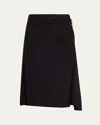 Dries Van Noten Hevira Ruched A-line Midi Skirt In Animal Print
