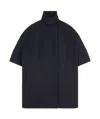Dries Van Noten High-collar Double Breasted Coat In Black