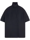 Shop Dries Van Noten High-collar Double Breasted Coat In Blue