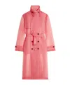 Dries Van Noten High Collar Long Sleeve Coat In Pink