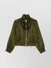 Dries Van Noten Lightweight Cocoon Zip Jacket In Khaki Women