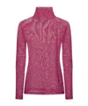 Dries Van Noten High-neck Long Sleeved Top In Pink