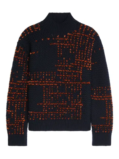 Dries Van Noten High-neck Sweater In Blue
