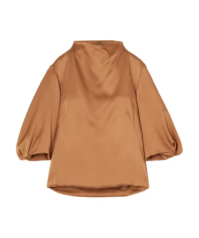 Dries Van Noten High-necked Top In Brown