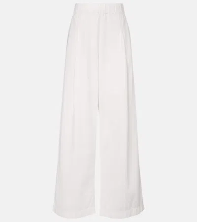 Dries Van Noten Cotton-canvas Wide-leg Cargo Pants In White