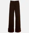 Dries Van Noten High-rise Straight Jeans In Brown