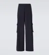 Dries Van Noten Navy-blue Wool Tris Pants In Blue