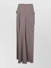 Dries Van Noten High Waist Maxi Skirt With Side Slit In Brown