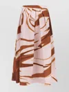 Dries Van Noten Printed Gathered Cotton Midi Skirt