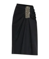 Dries Van Noten High Waist Skirt In Blue