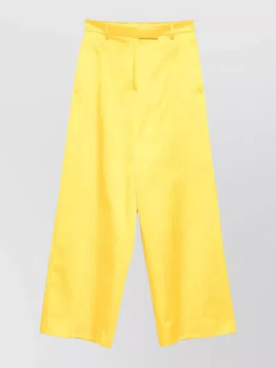 Dries Van Noten Casual Pants With Belt Loops In Yellow