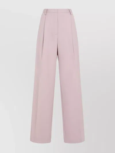 DRIES VAN NOTEN HIGH WAIST WIDE LEG WOOL TROUSERS