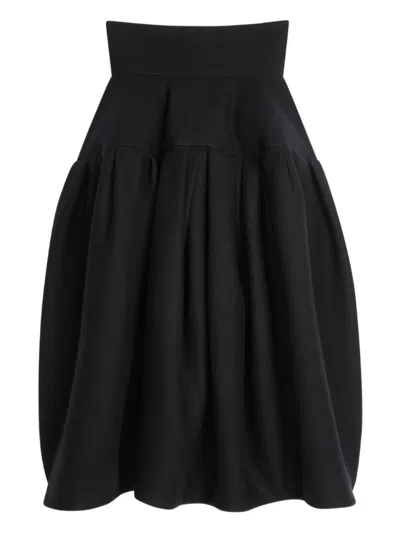 Dries Van Noten High-waisted Puffball Midi Skirt In Black