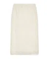 Dries Van Noten Sokna Fringe Midi Skirt In Neutral