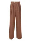 Dries Van Noten High-waisted Trousers Brown