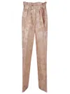 Dries Van Noten High-waisted Trousers With Belted Detail In Pink