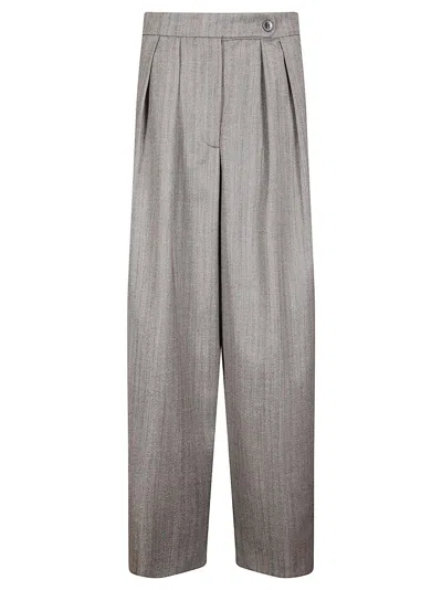 Dries Van Noten High-waisted Wide Leg Trousers In Gray