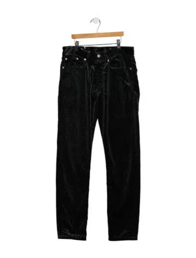 Pre-owned Dries Van Noten High-rise Straight Leg Jeans In Black