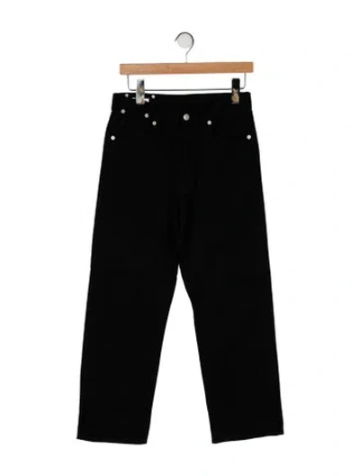 Pre-owned Dries Van Noten High-rise Straight Leg Jeans In Black