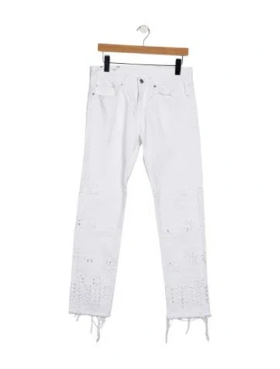 Pre-owned Dries Van Noten High-rise Straight Leg Jeans In Blue