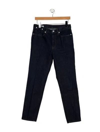Pre-owned Dries Van Noten High-rise Straight Leg Jeans In Blue