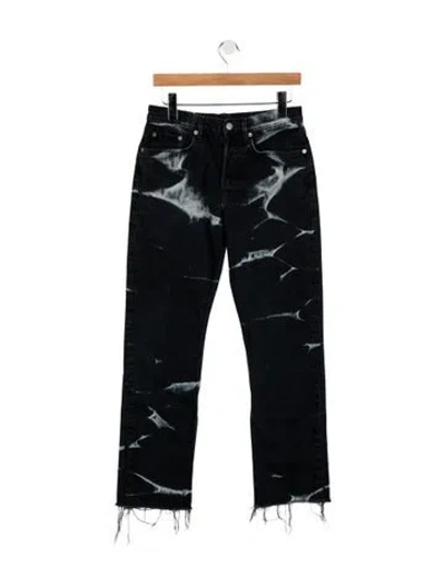 Pre-owned Dries Van Noten High-rise Straight Leg Jeans In Blue