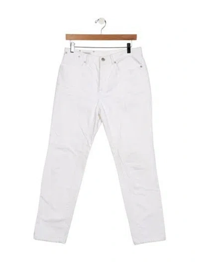 Pre-owned Dries Van Noten High-rise Straight Leg Jeans In Neutral