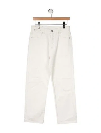 Pre-owned Dries Van Noten High-rise Straight Leg Jeans In Neutral