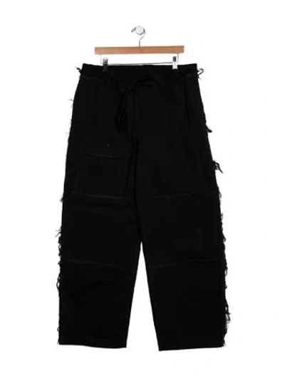 Pre-owned Dries Van Noten High-rise Wide Leg Jeans In Black