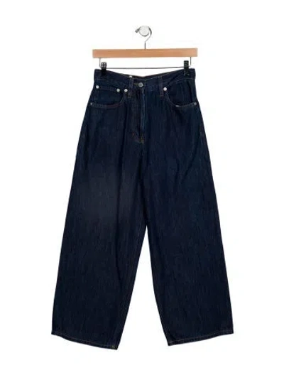 Pre-owned Dries Van Noten High-rise Wide Leg Jeans In Blue